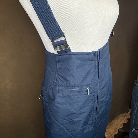 Vintage 1980s Swing West Women’s Blue Insulated Ski Overalls Made in USA Size 10 - Picture 2 of 11